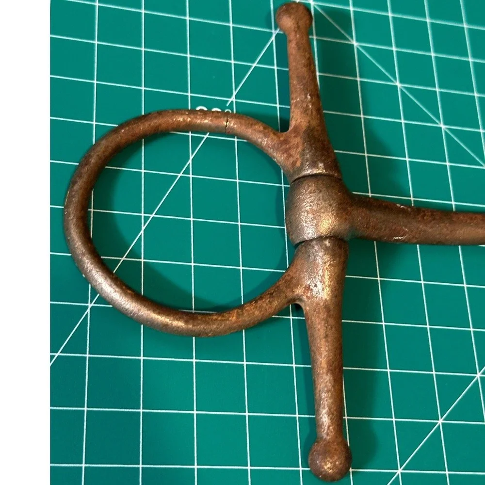 Vintage Iron Full Cheek Snaffle‎ Horse Bit Rustic Equestrian Tack 5 Inch Mouth